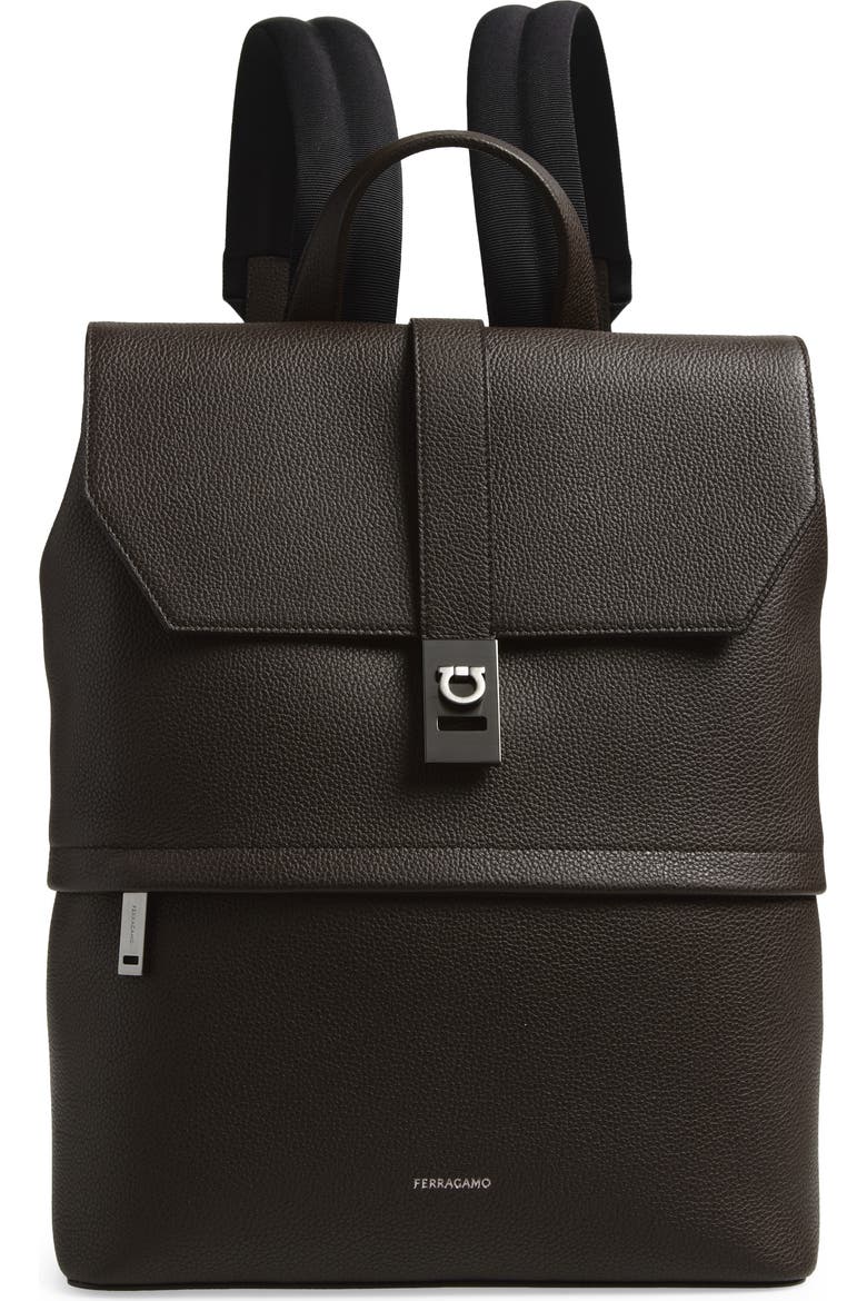 brief backpack leather ferragamo Medium Calfskin Adjustable shoulder straps Salvatore Ferragamo Moc Deer Skin
