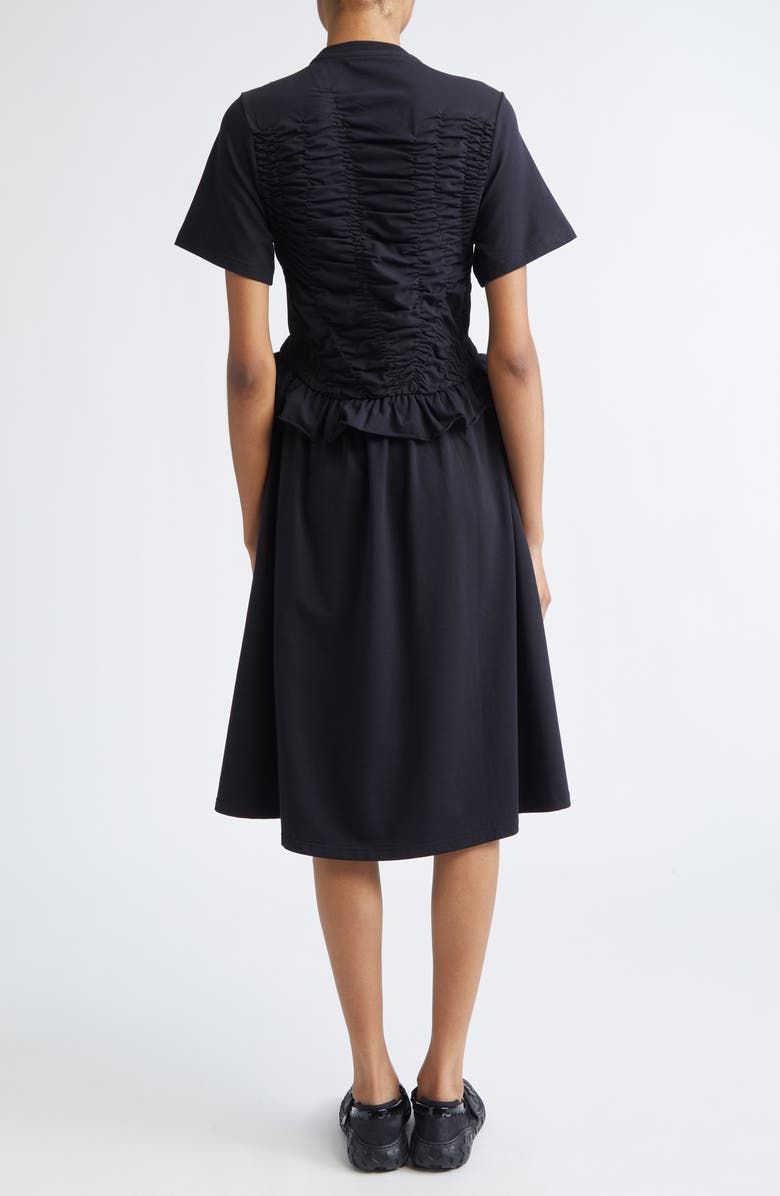 Cecilie Bahnsen Bonnie Smocked Jersey T-Shirt Dress, Alternate, color, Black