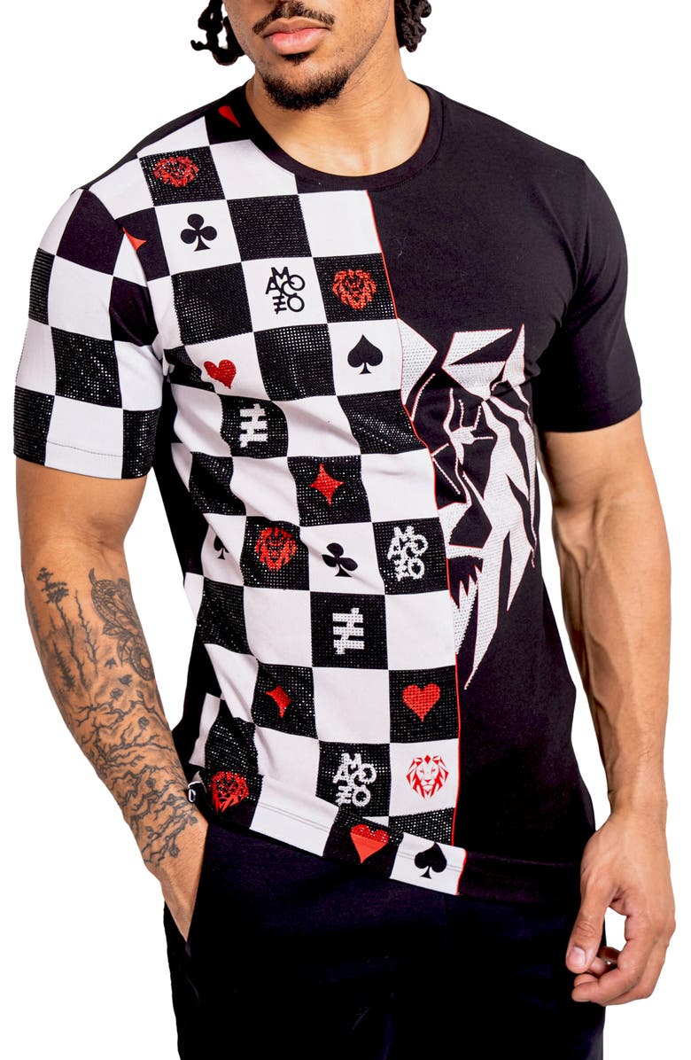 Maceoo Lionchess Contemporary Fit Graphic T-Shirt, Alternate, color, Black