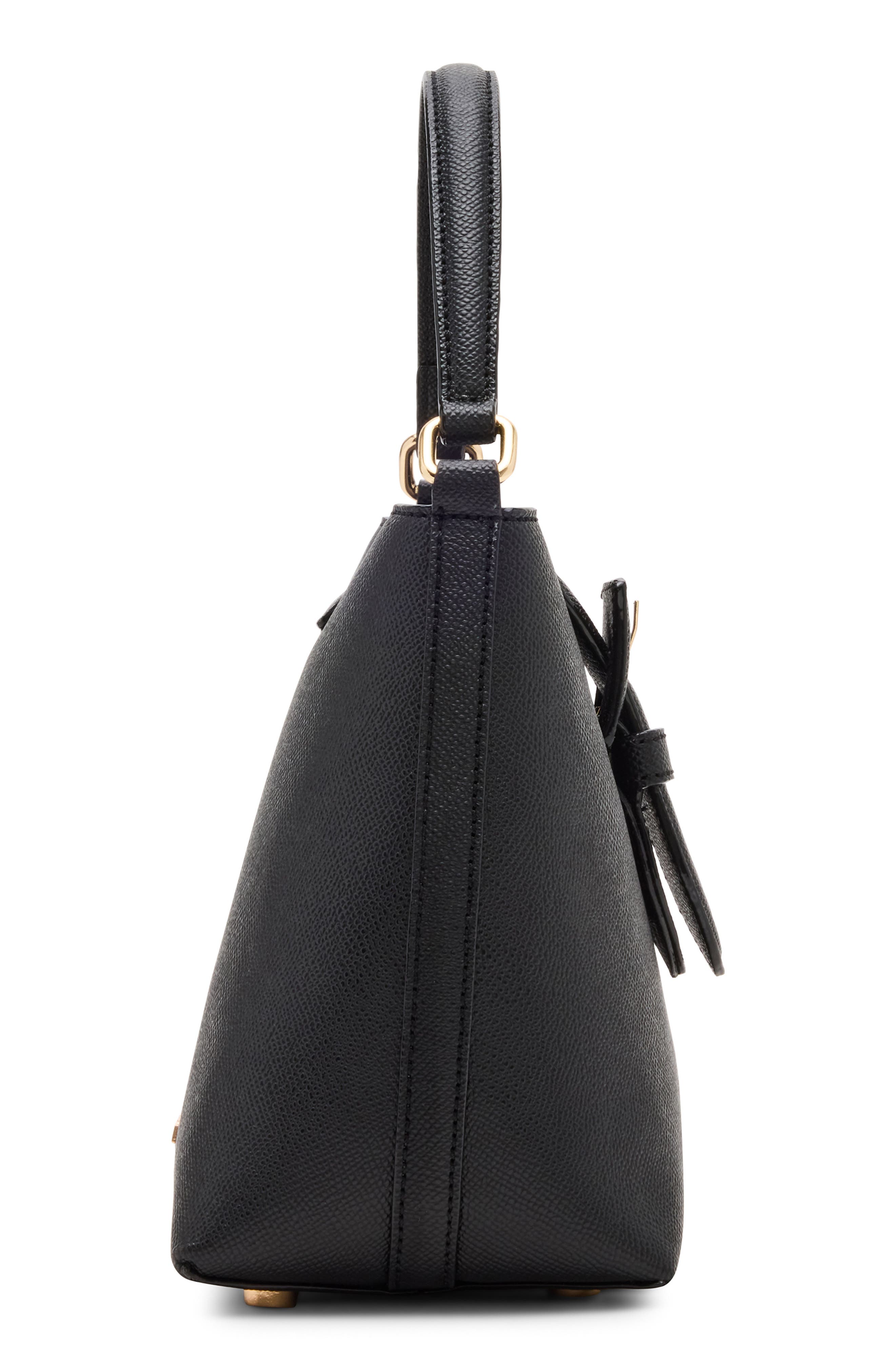 Anne Klein Small Bucket Bag, Alternate, color, Black