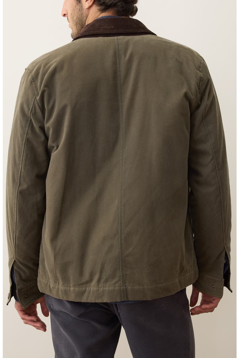 Waxed Canvas Barn Jacket, Alternate, color, OLIVE