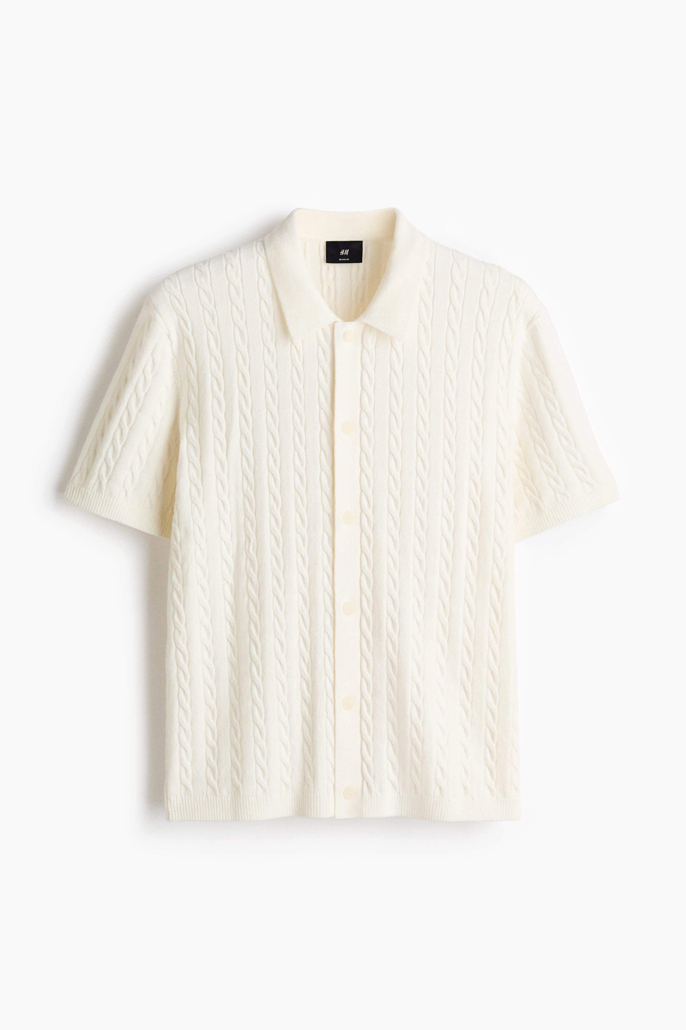 Regular Fit Cable-knit Shirt - image 3
