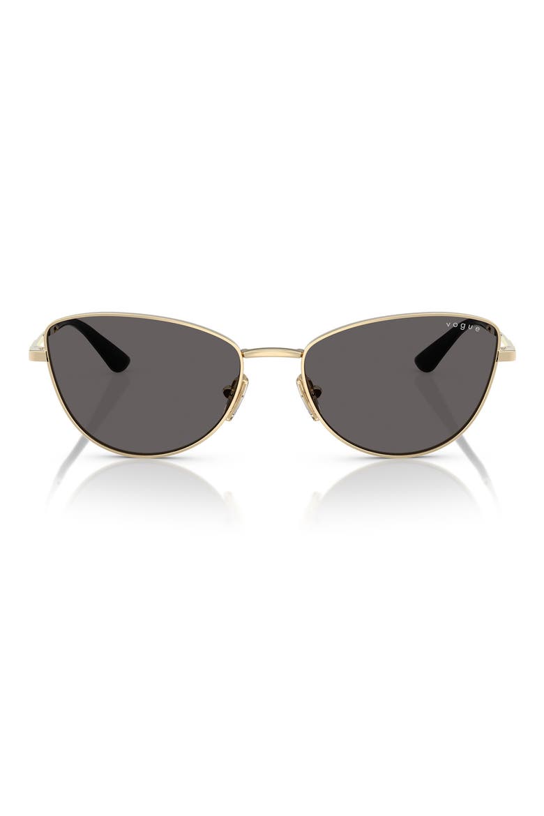 56mm Polarized Butterfly Sunglasses, Main, color, PALE GOLD