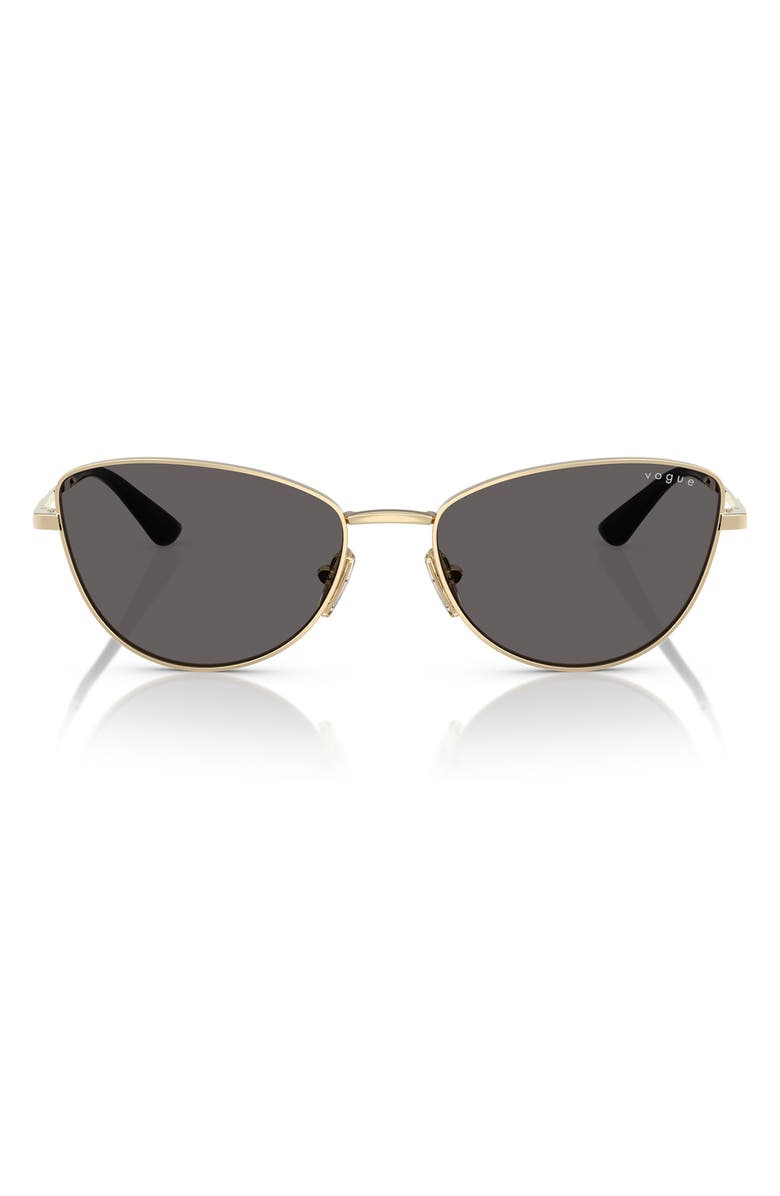 VOGUE 56mm Polarized Butterfly Sunglasses, Main, color, Pale Gold