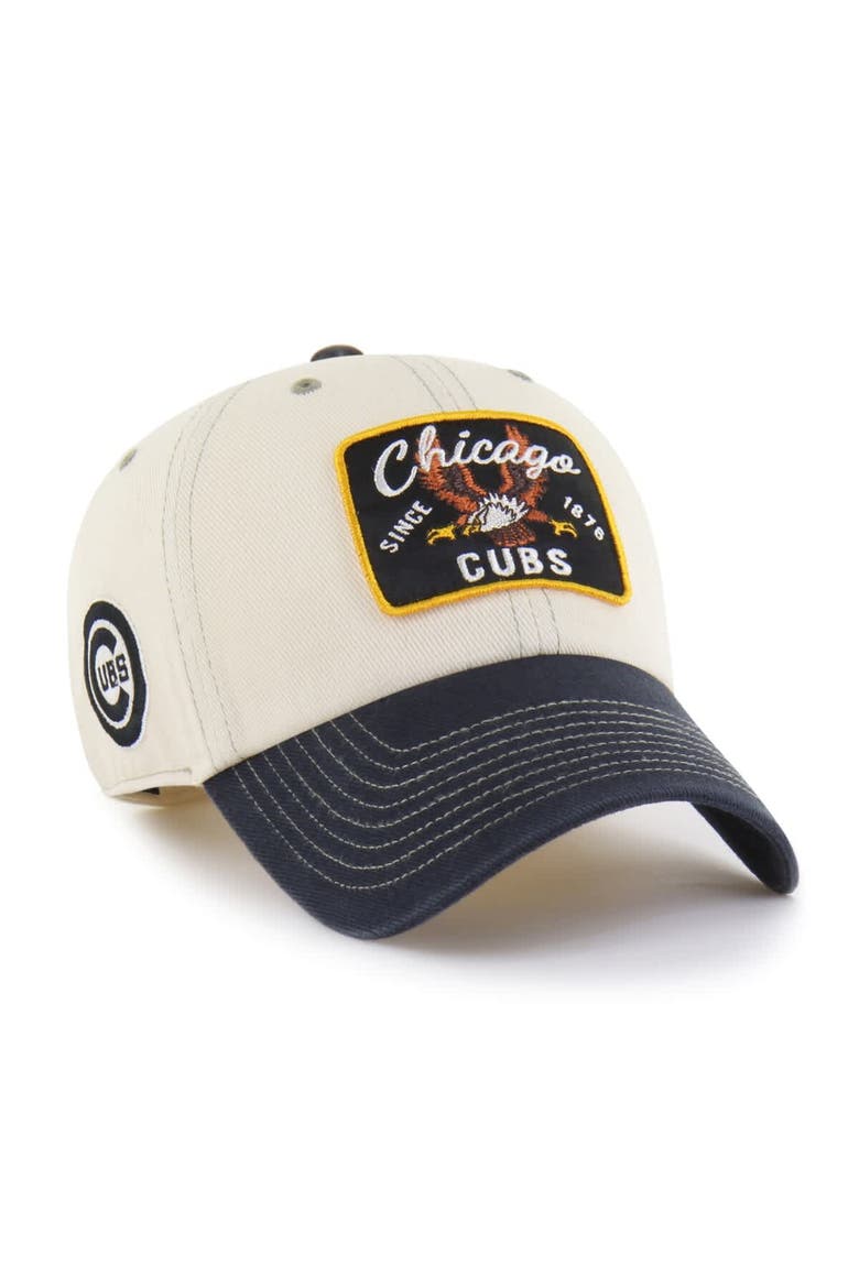 Men's '47  Natural/Black Chicago Cubs Keepsake Collection Clean Up Adjustable Hat, Main, color, Natural