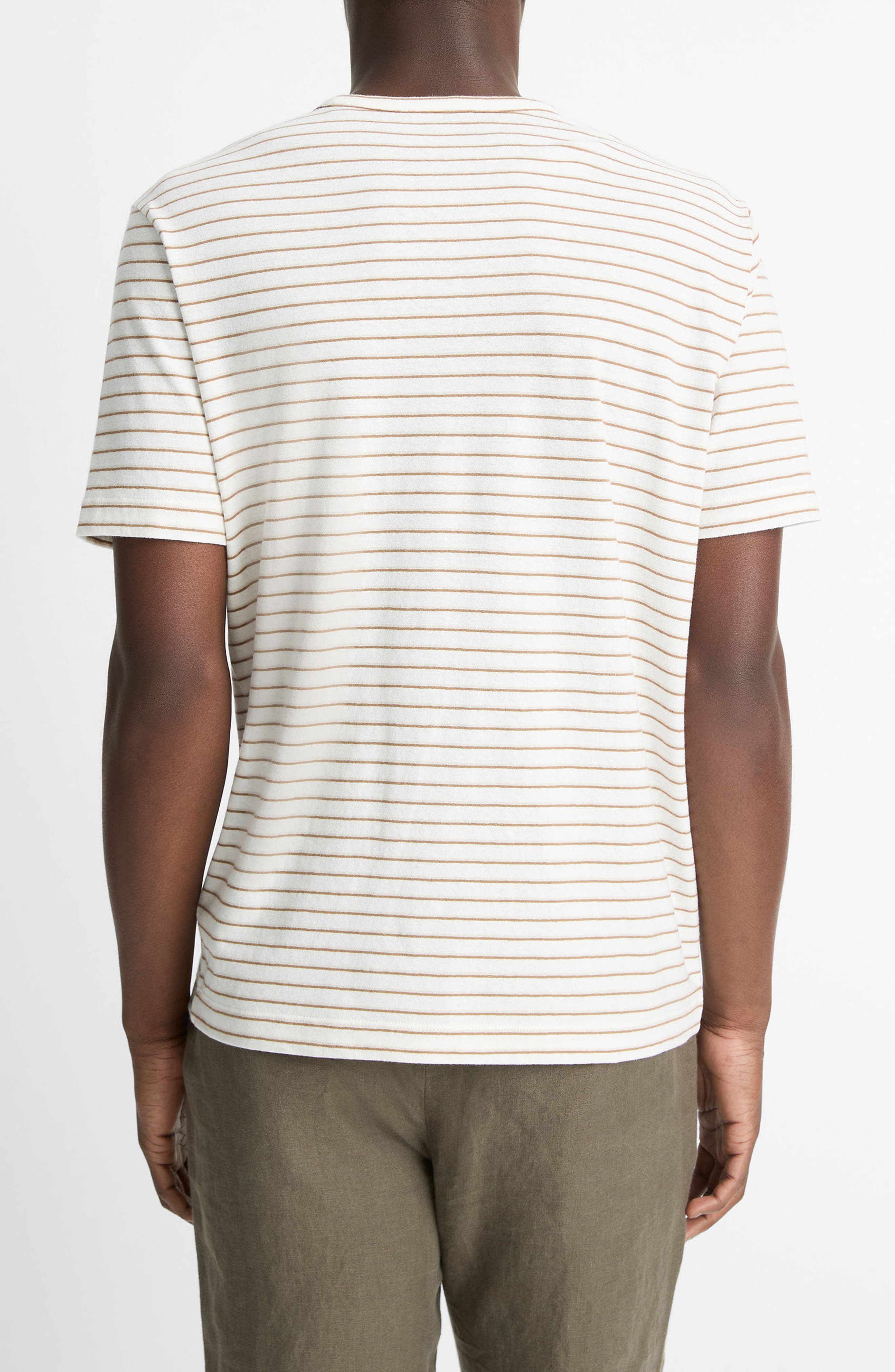 Stripe Linen & Cotton T-Shirt - image 2