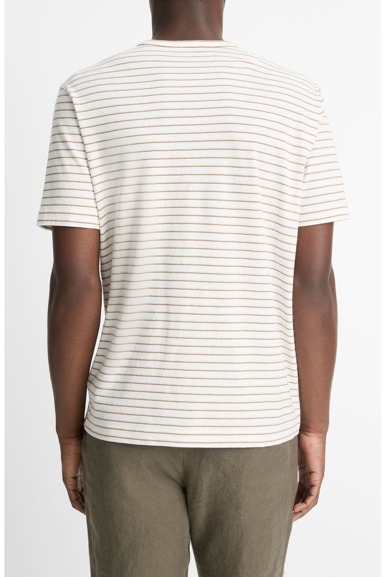 Stripe Linen & Cotton T-Shirt, Alternate, color, NATURAL COMBO