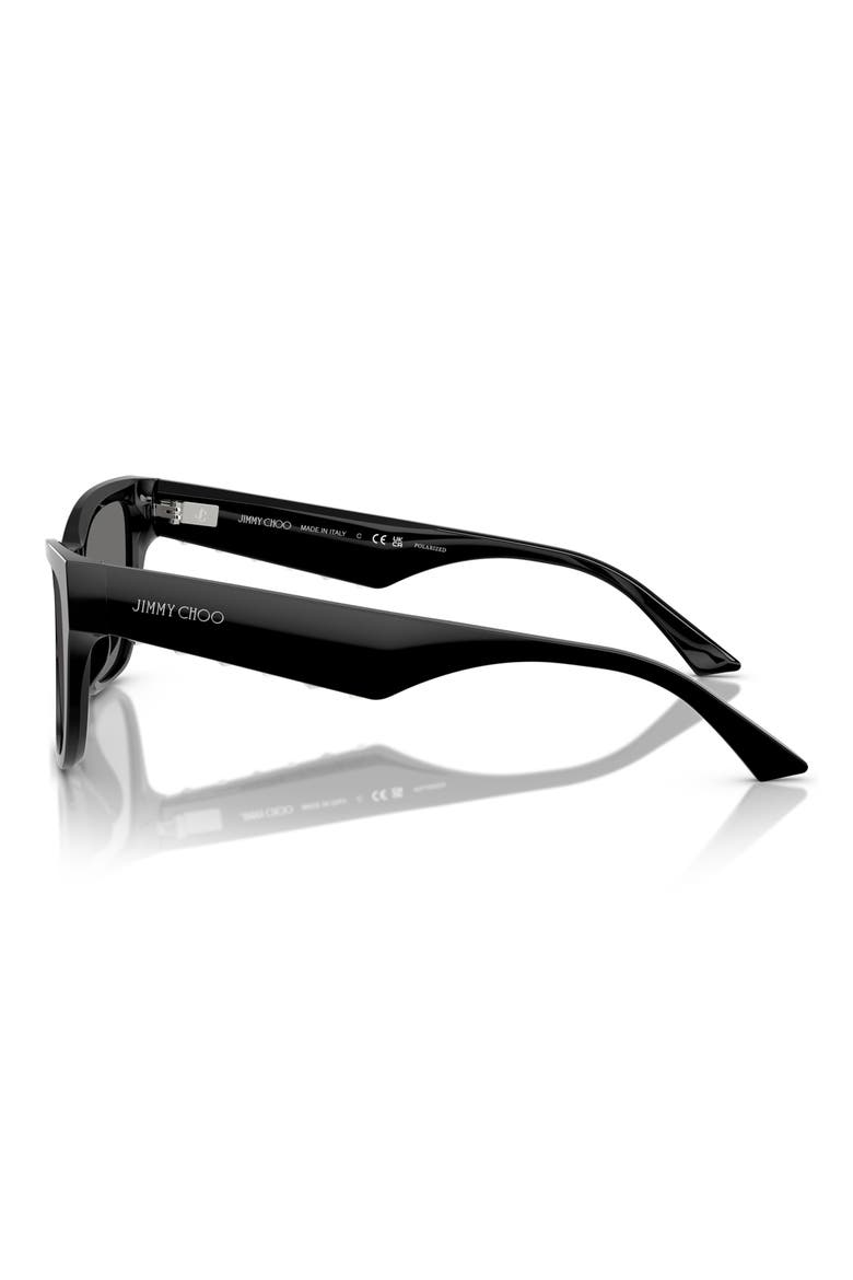 55mm Polarized Pillow Sunglasses, Alternate, color, BLACK / POLAR GREY
