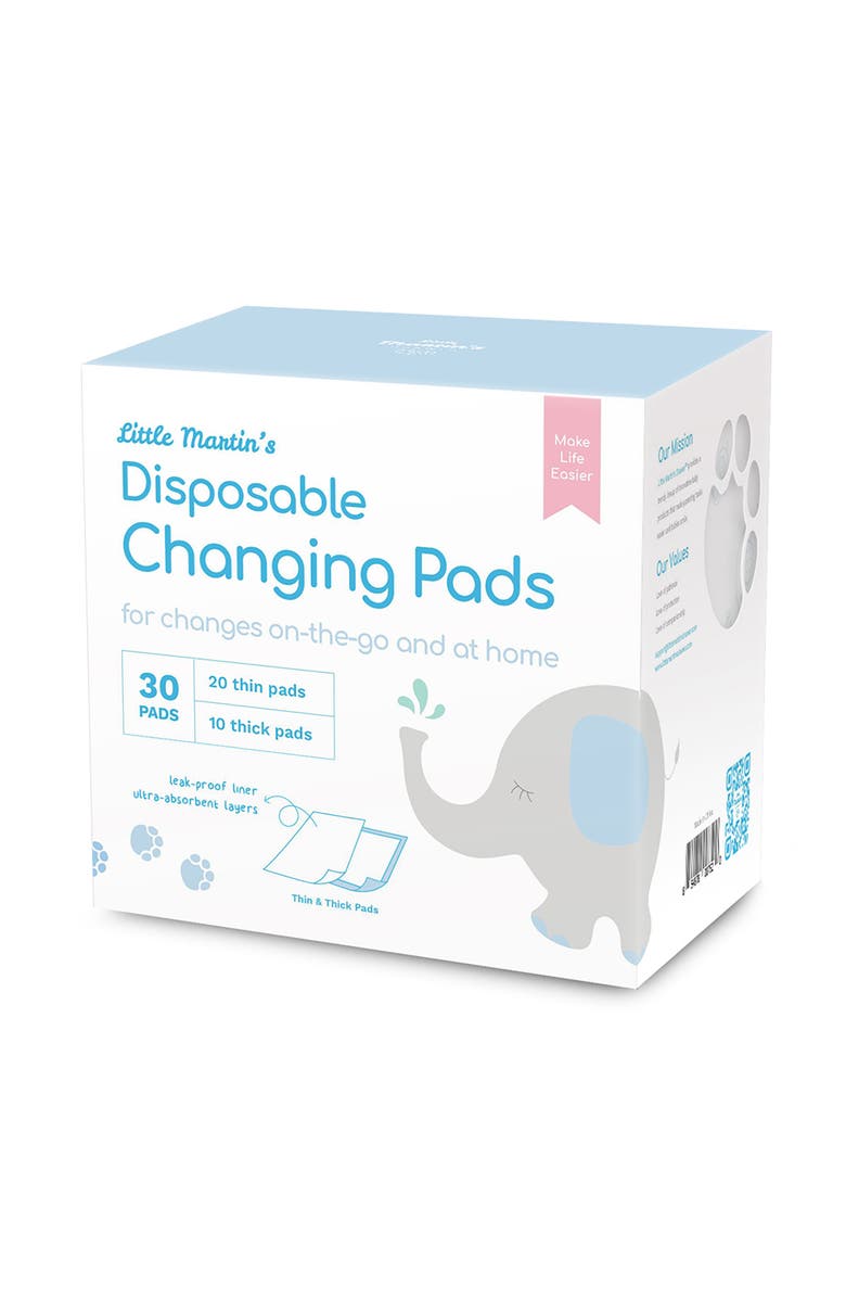 Little Martin's Disposable Changing Pads 30 Count, Alternate, color, Multicolored