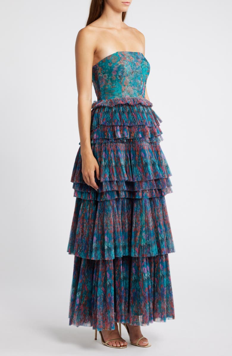 Hutch Nalina Tiered Strapless Maxi Dress, Alternate, color, 