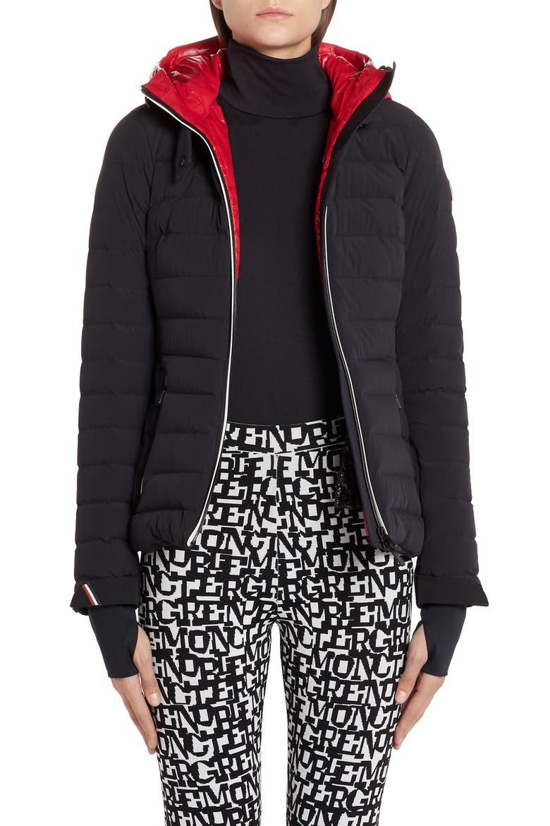 Bruche Belted Down Puffer Ski Jacket, Main, color, BLACK