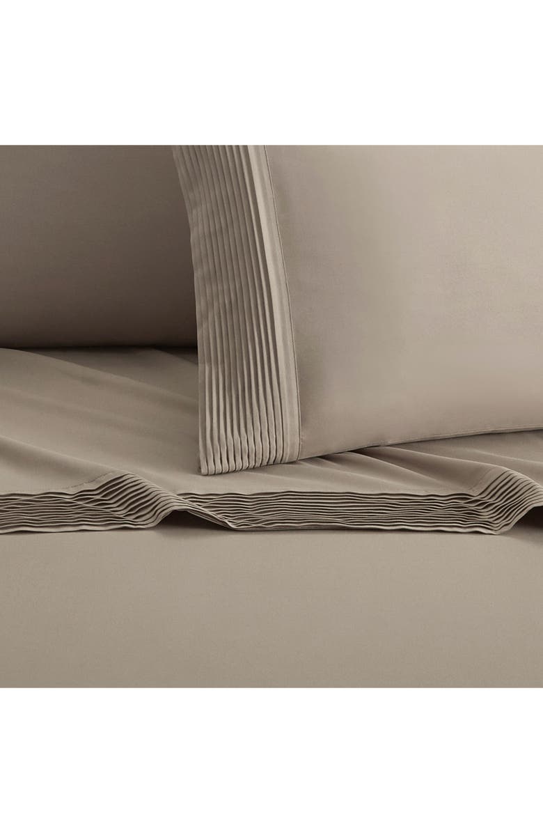 CHIC Twin Harley Pleated 3-Piece Sheet Set - Taupe, Alternate, color,