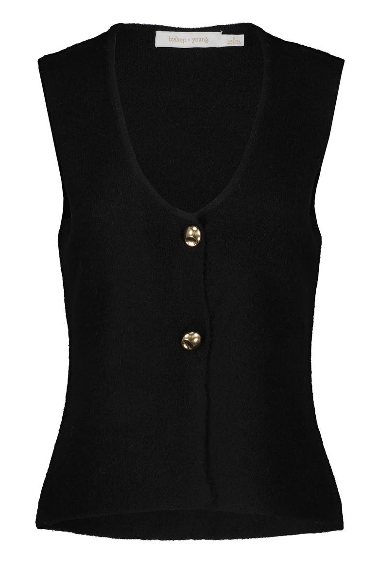Gelina Sleeveless Sweater, Alternate, color, Black