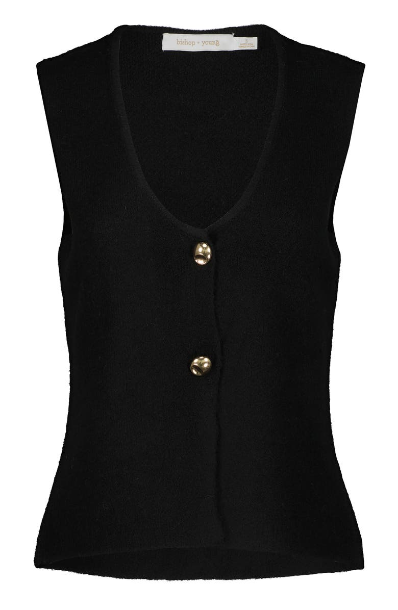 Bishop + Young Gelina Sleeveless Sweater, Alternate, color, Black