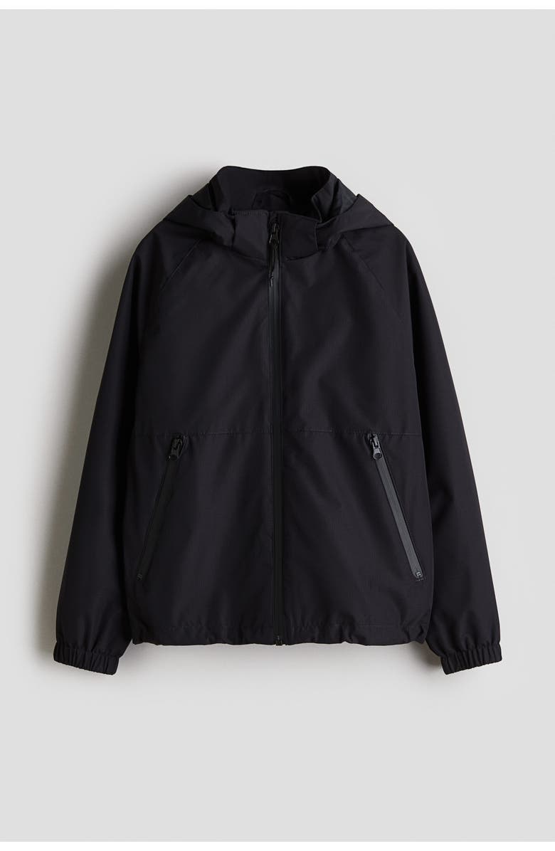 H&M Water-repellent Windbreaker, Main, color, Black
