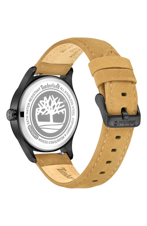 Timberland Rambush Leather Strap Watch, 42mm In Tan