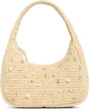 Steve Madden Embellished Woven Shoulder Bag