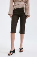 MANGO Stretch Linen & Cotton Capri Pants