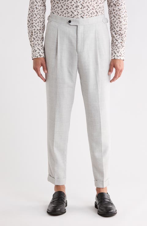 Flush Side Adjuster Wool Blend Suit Separate Pants