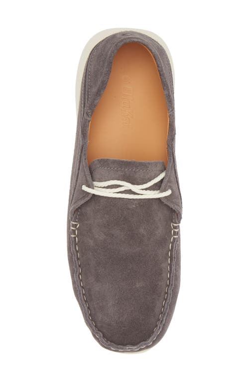 Olukai Kaa Genuine Suede Driver In Gray