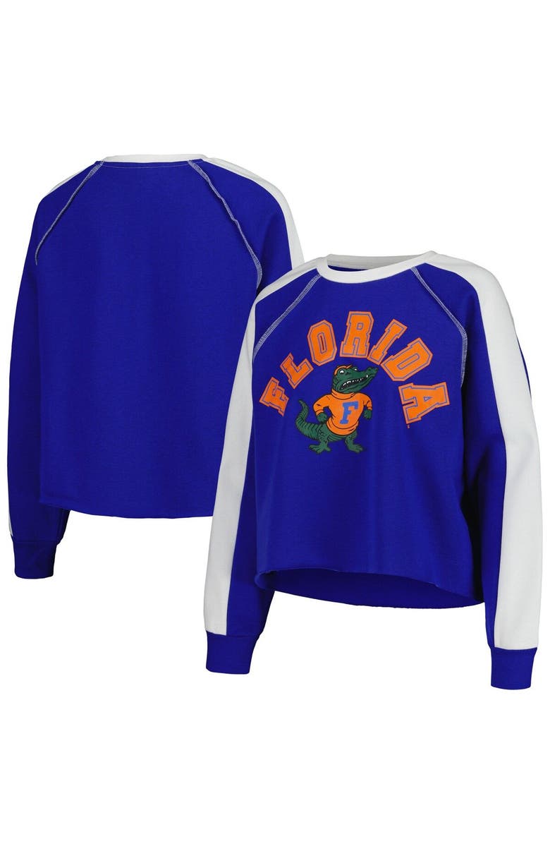 GAMEDAY COUTURE Women's Gameday Couture Royal Florida Gators Blindside Raglan Cropped Pullover Sweatshirt, Main, color, Royal