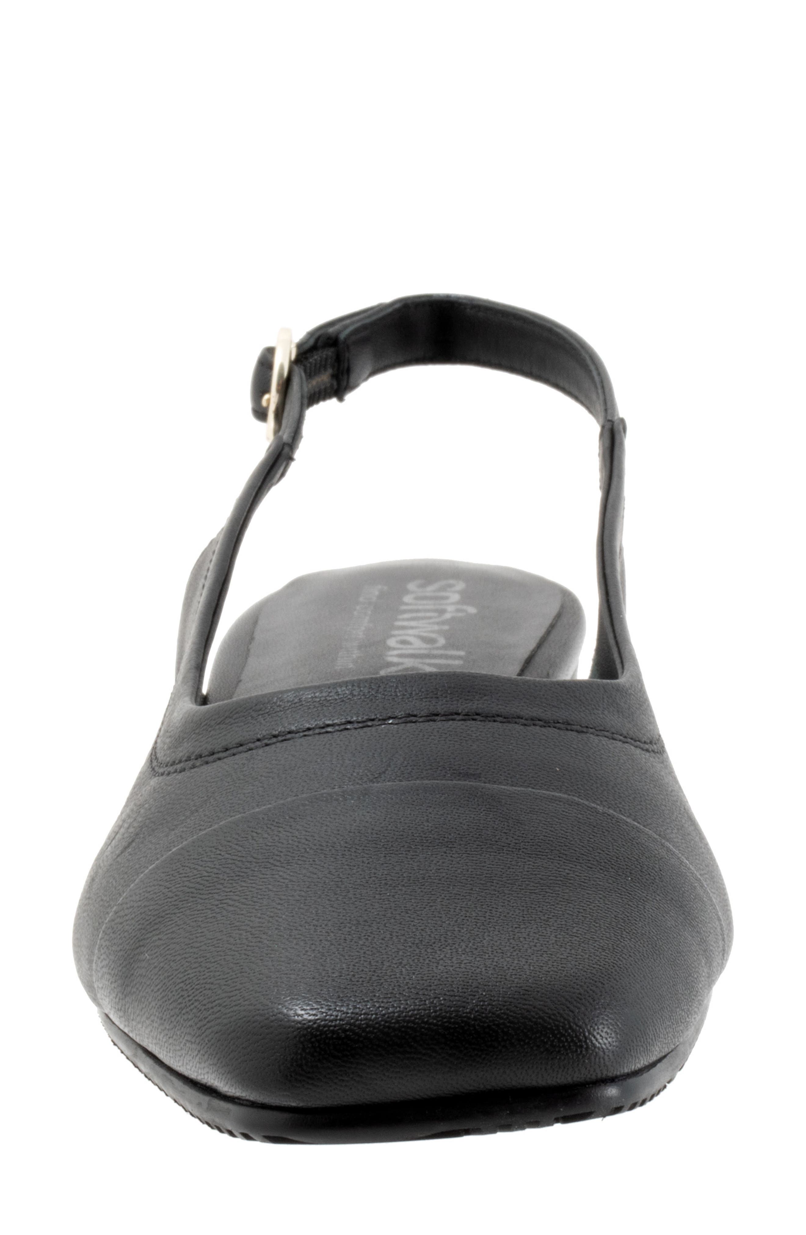 SoftWalk<sup>®</sup> Vittoria Slingback Flat, Alternate, color, Black