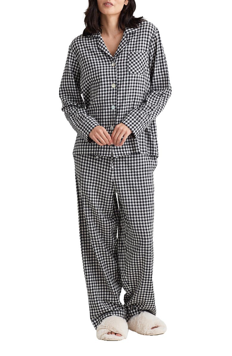 Papinelle Seersucker Gingham Cotton & Lenzing<sup>™</sup> EcoVero<sup>™</sup> Viscose Pajamas, Main, color,