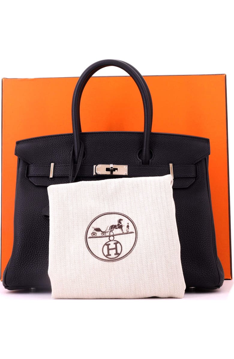 Pre-Owned Hermes Birkin Handbag Black Togo with Palladium Hardware 30, Alternate, color, Noir