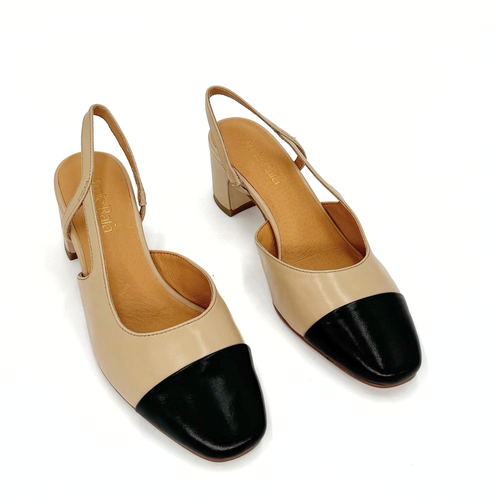 Amie Rafa Paris Slingback Heels In Brown