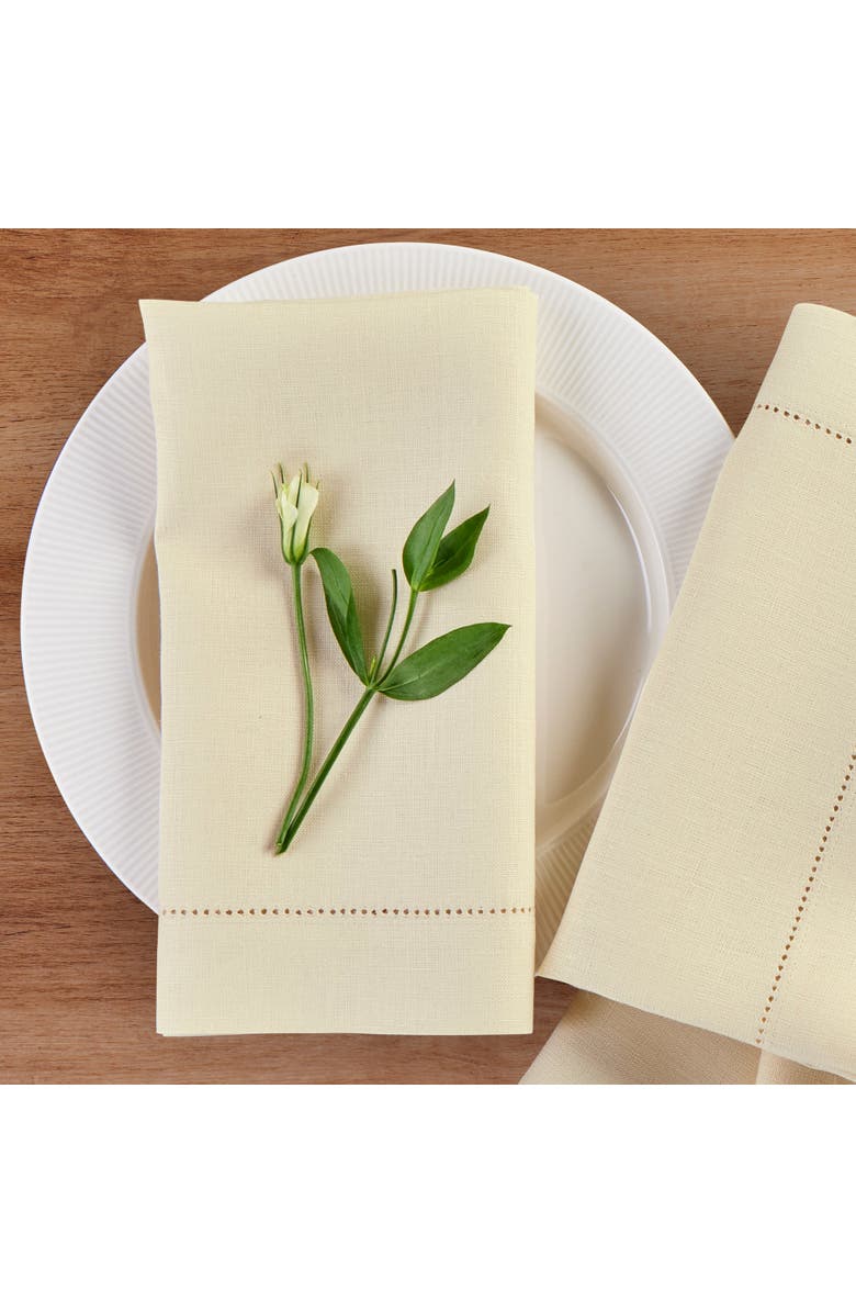 Solino Home Linen Dinner Napkins - Medium Weight Hemstitch, 20" x 20", Alternate, color, 