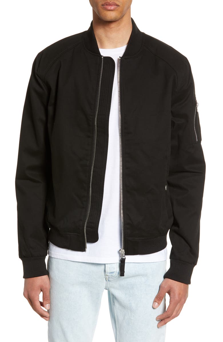 Topman Woven Bomber Jacket, Main, color,