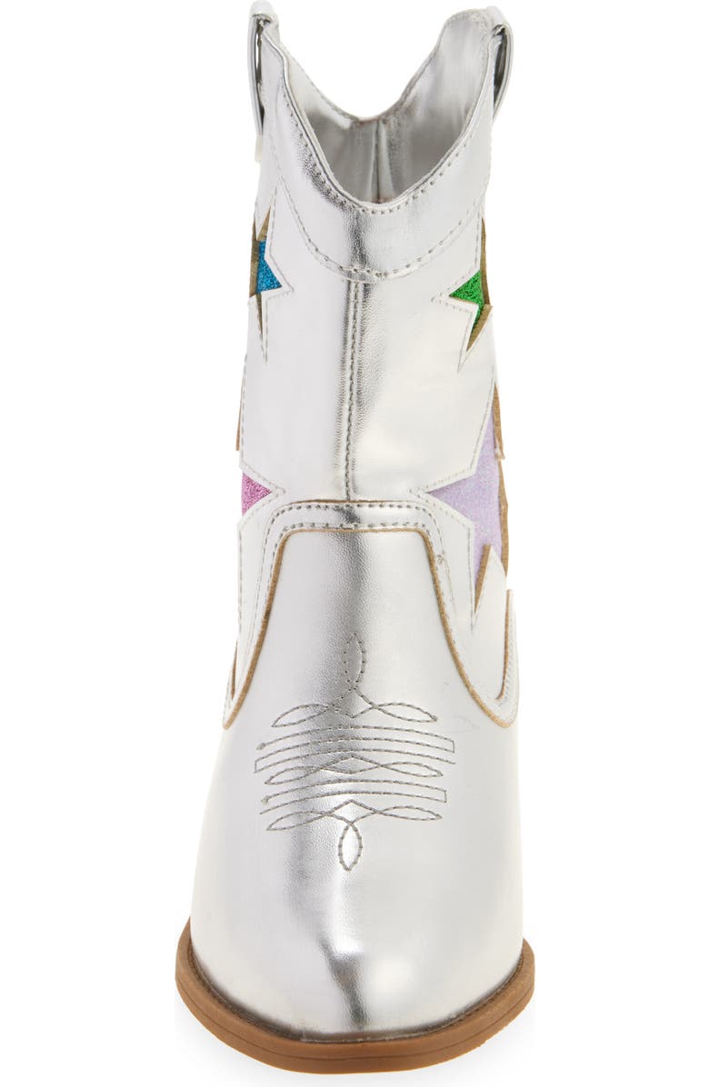 Tucker + Tate Kids' Corra Star Western Boot, Alternate, color, Silver Metallic