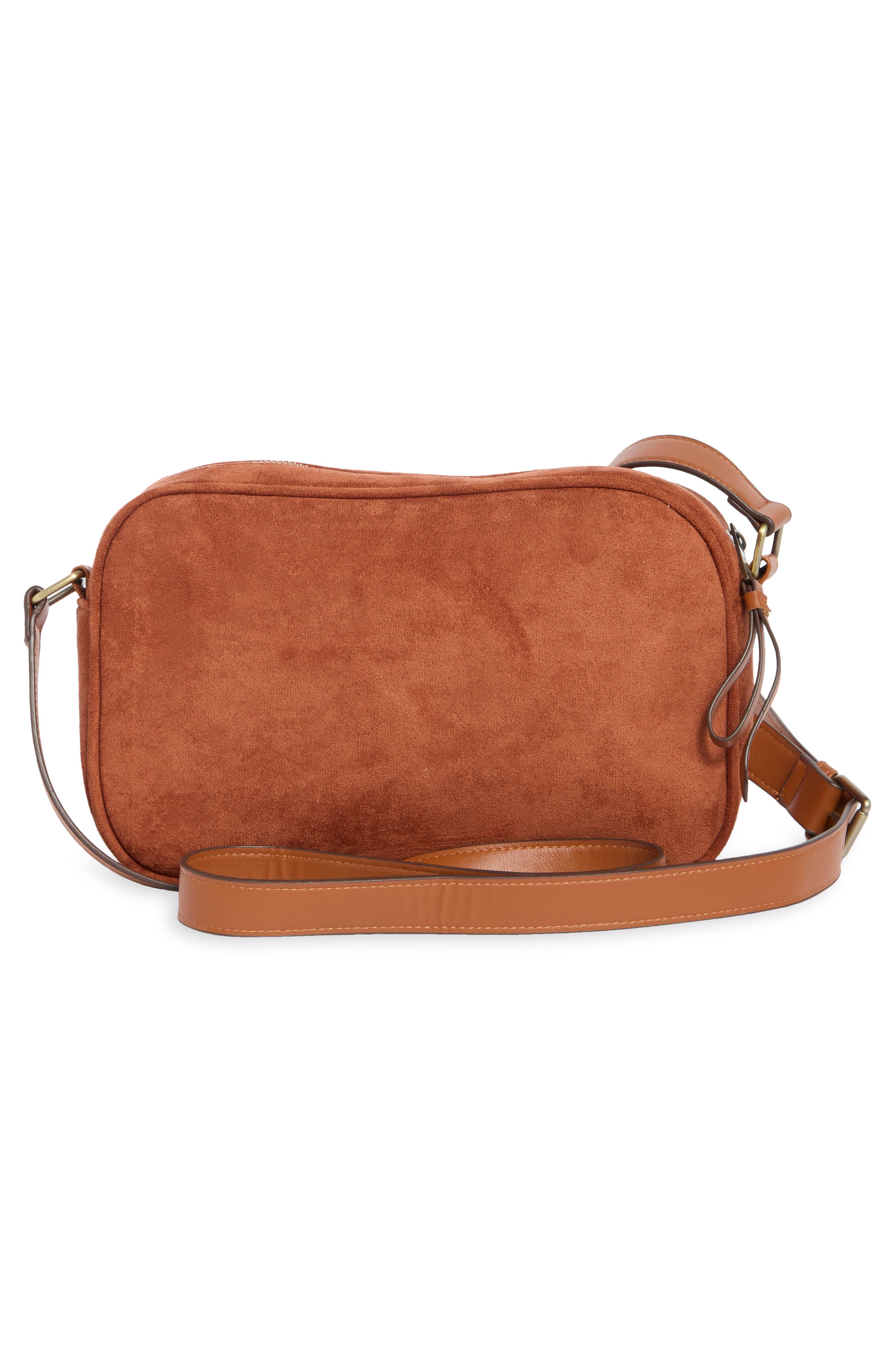 Faux Suede Bubble Studs Camera Bag