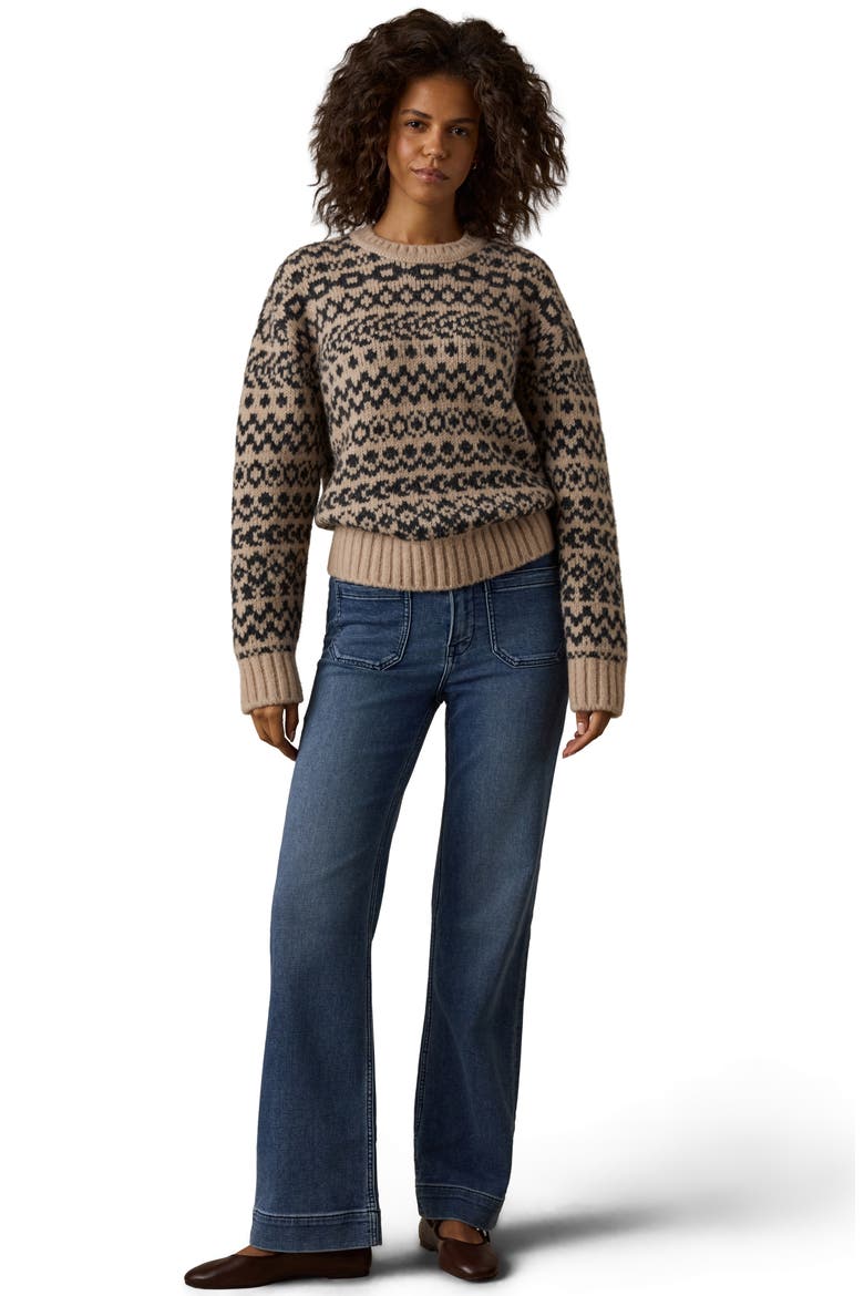 Apres Fair Isle Crewneck Sweater, Alternate, color, CABINSIDE FAIRISLE