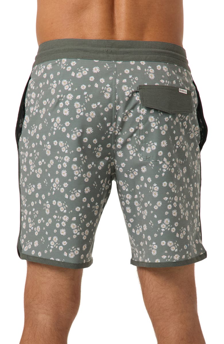O'Neill Cruzer Stripe Scallop Board Shorts, Alternate, color, Mulled Basil