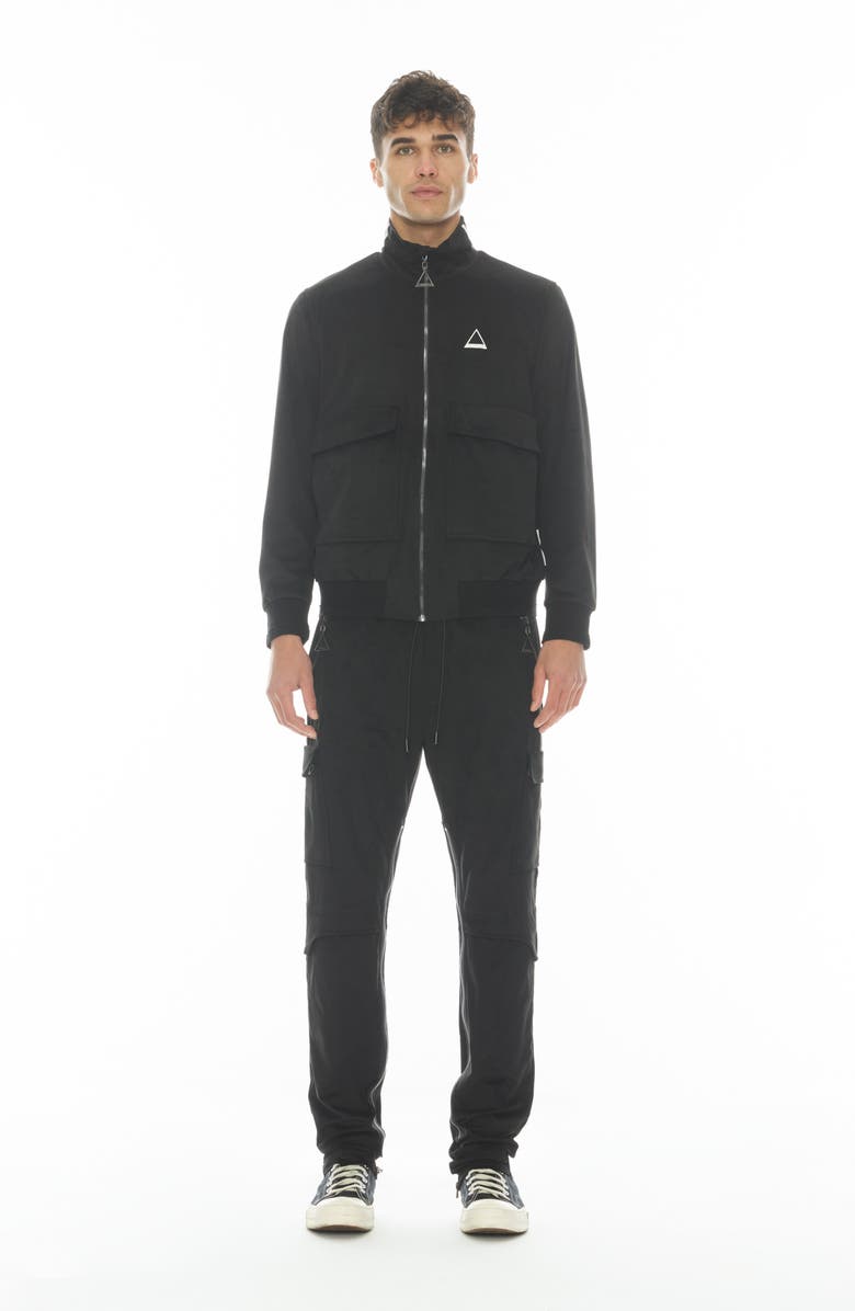 HVMAN Microfiber Full Zip Jacket, Alternate, color, Black