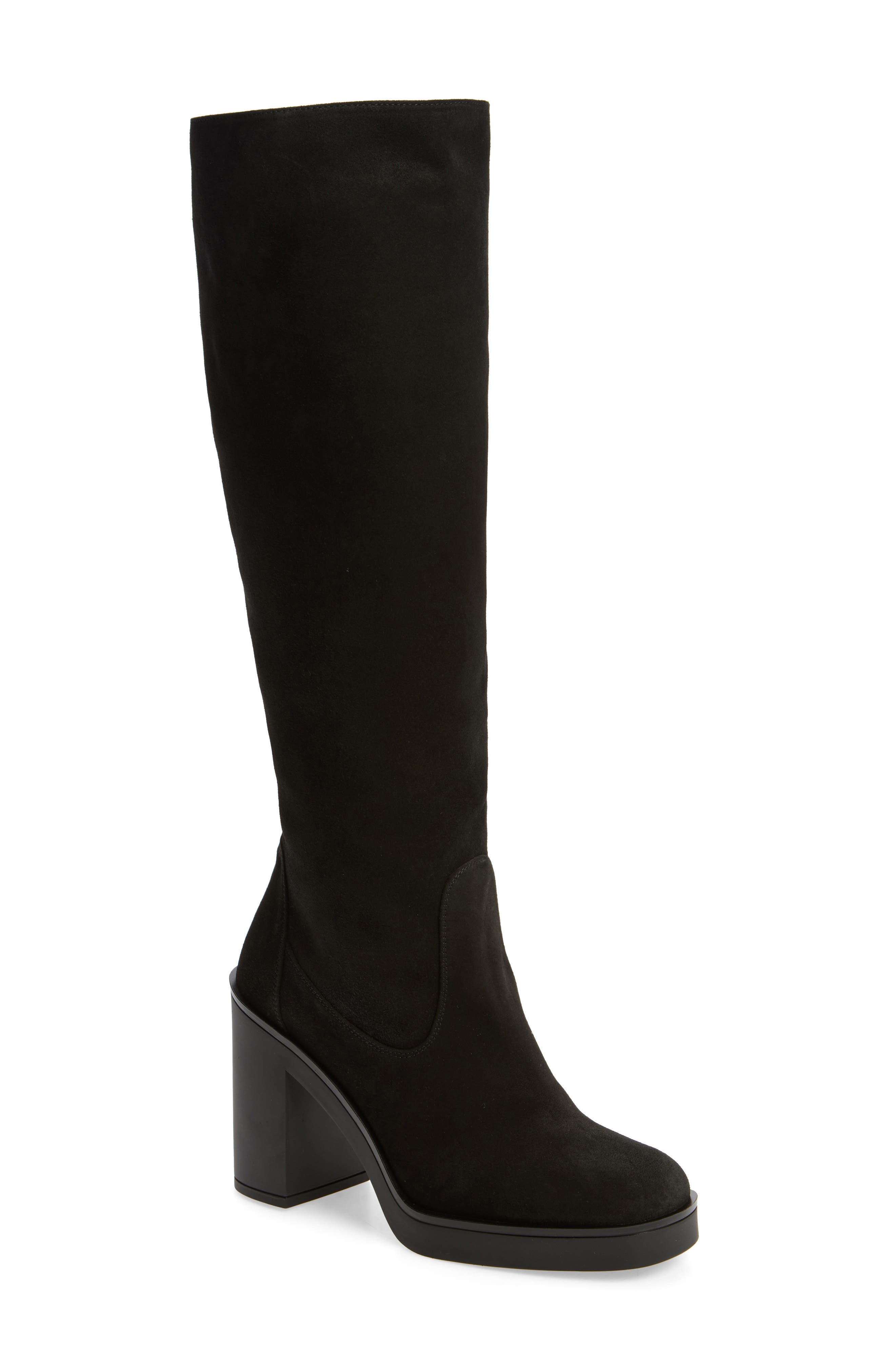 Stuart Weitzman Bethenny Block Heel Tall Boot