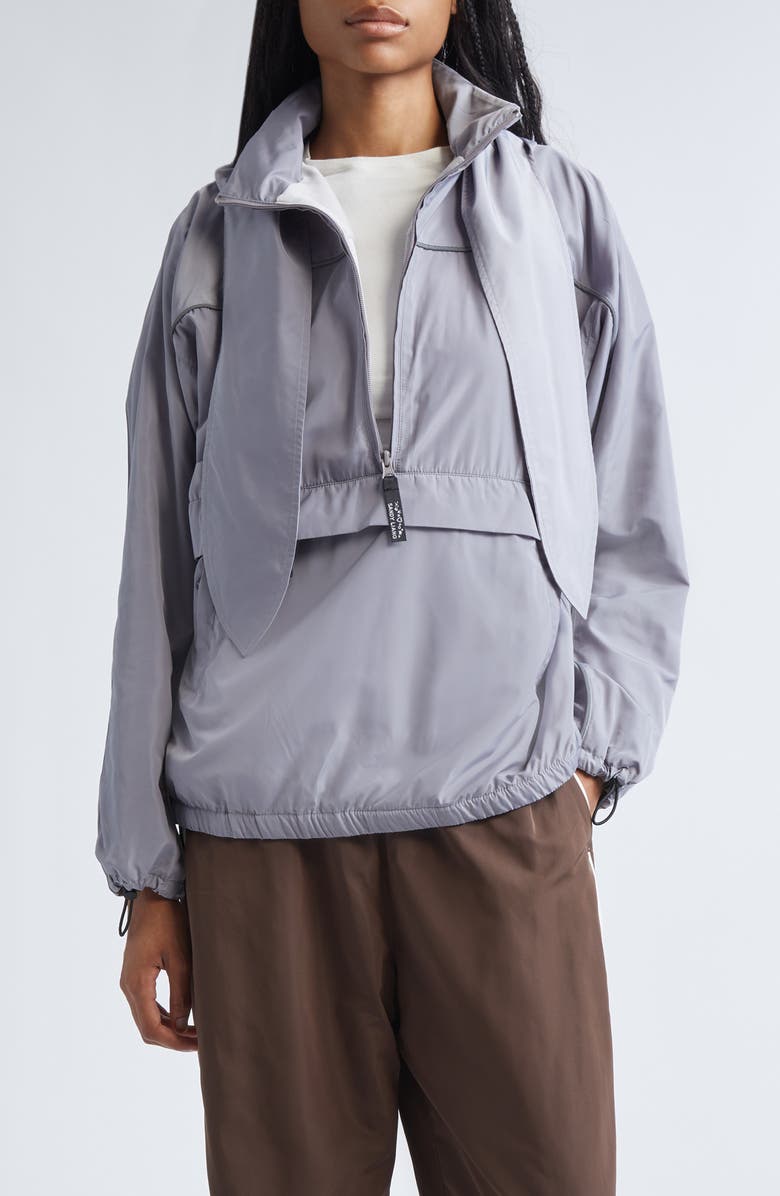 Sandy Liang Sienna Taffeta Anorak, Main, color, Grey