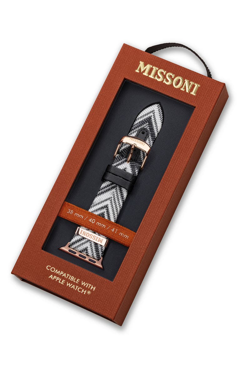 Missoni Zigzag Leather 24mm Apple Watch<sup>®</sup> Watchband, Alternate, color,