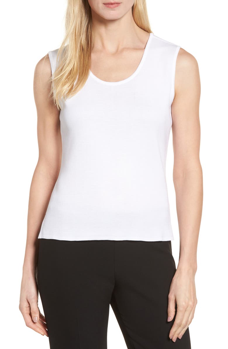 Ming Wang Scoop Neck Tank, Main, color, 
