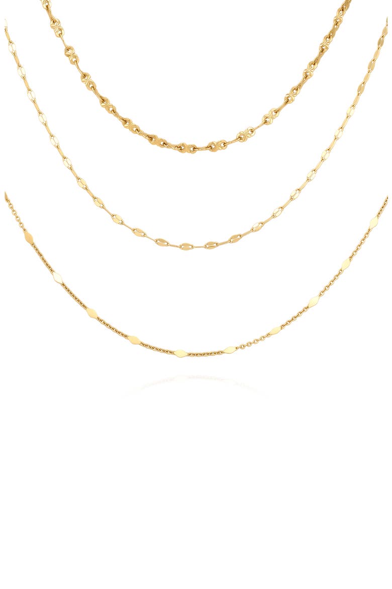 Layered Chain Necklace, Alternate, color, GOLD