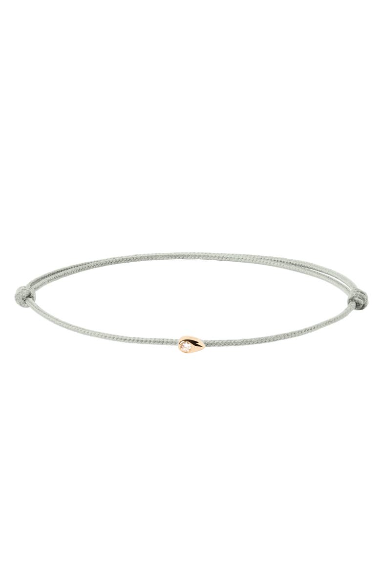 PDPAOLA Lia Diamond Cord Bracelet, Main, color, Light Blue