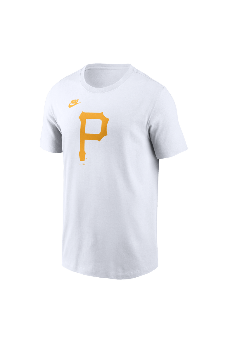 Men's Nike White Pittsburgh Pirates Cooperstown Collection Logo T-Shirt, Alternate, color, White