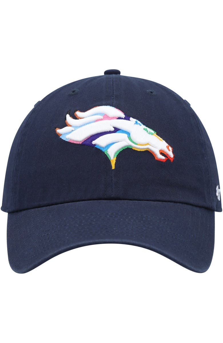 '47 Men's '47 Navy Denver Broncos Pride Clean Up Adjustable Hat, Alternate, color, 