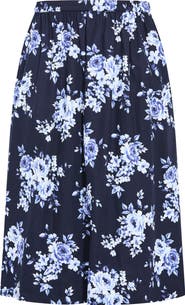 City Chic Vacay Floral Print A-Line Skirt