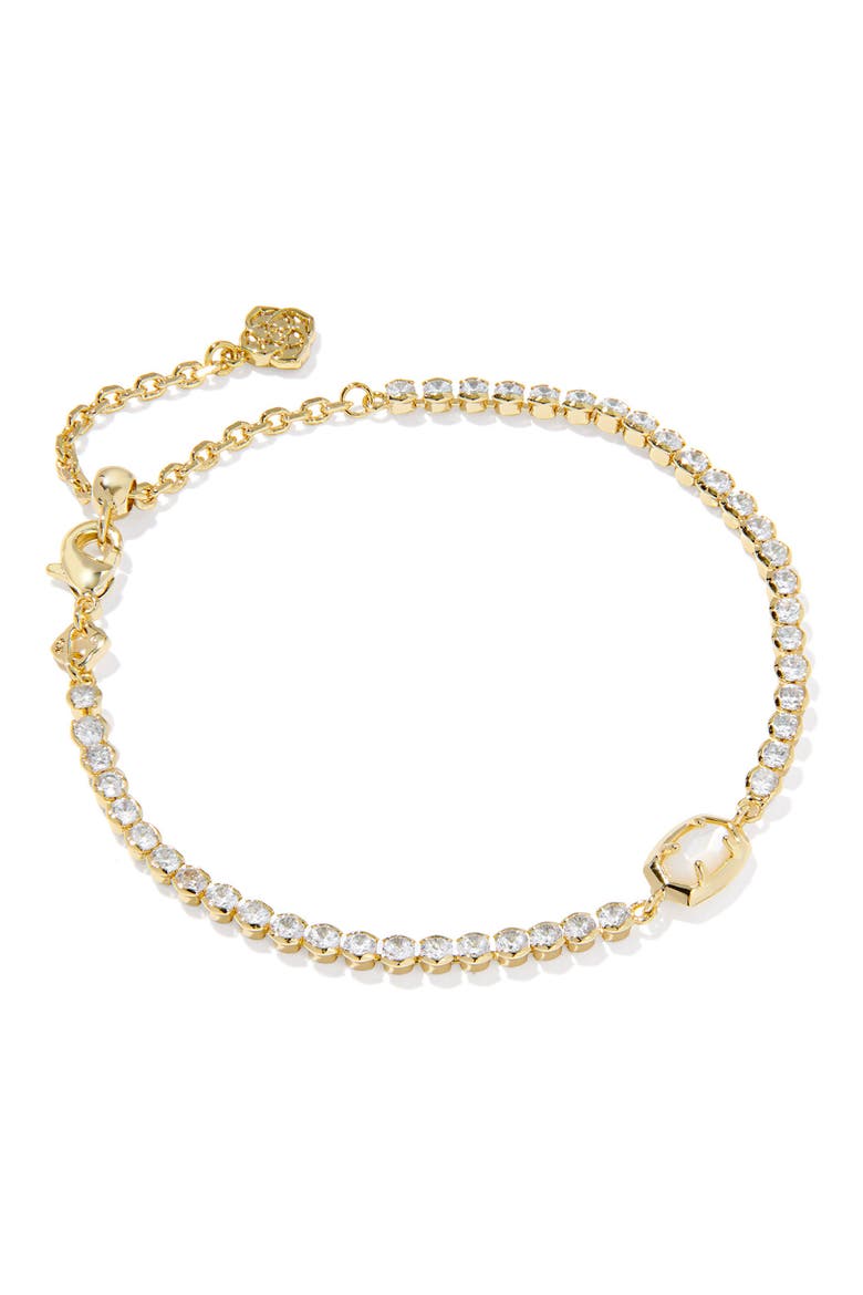 Emilie Mother-of-Pearl & Crystal Tennis Bracelet, Main, color, GOLD IVORY MOTHER OF PEARL