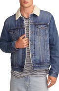 Lucky Brand Denim Jacket with Faux Shearling Lining