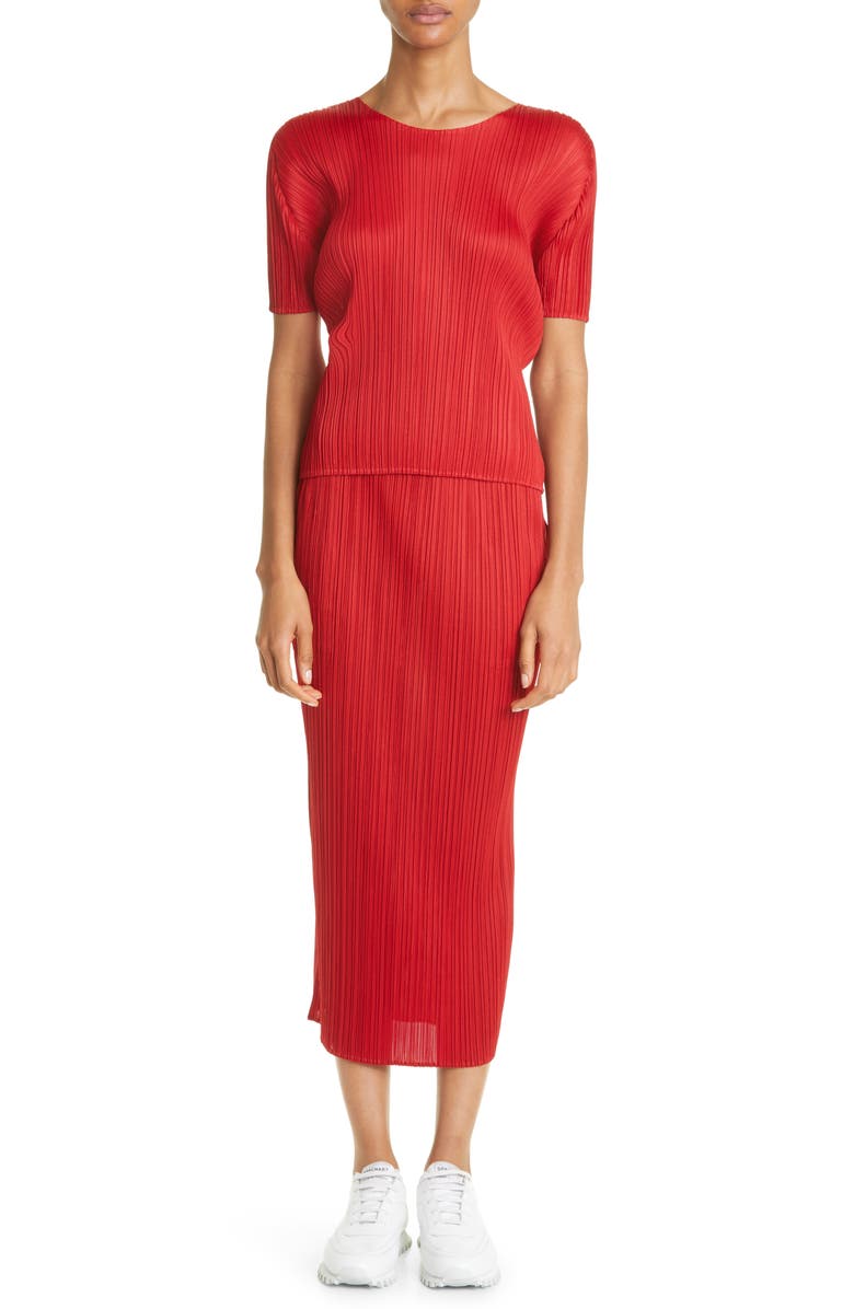 Pleats Please Issey Miyake New Colorful Basics 3 Pleated Top, Alternate, color, 