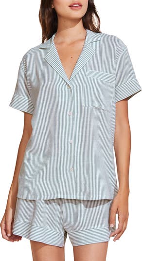 Eberjey Nautico Stripe Short Sleeve Shirt Shorts Pajamas Nordstrom