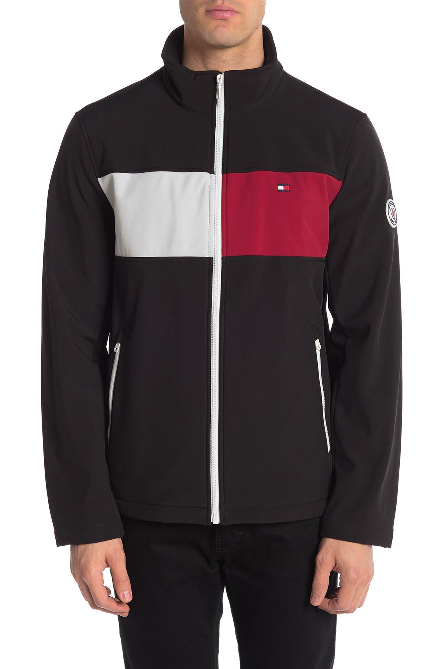 3351 Postcode Tommy Hilfiger Colorblock Zip Front Jacket (Men) | Nordstromrack